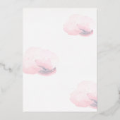 Heaven Sent Pink Cloud Meisje Baby shower Folie Uitnodiging (Achterkant)