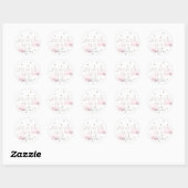 Heaven Sent Pink Cloud Meisje Baby shower Ronde Sticker (Vel)