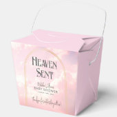 Heaven Sent Pink Clouds Celestial Baby shower Bedankdoosjes (Voorkant)