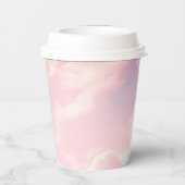 Heaven Sent Pink Cloudy Boho Arch Baby shower Papieren Bekers (Achterkant)