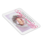Heaven Sent Pink Waterverf Birth Announement Magneet (Rechterzijde)