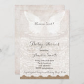 Heaven Sent Silver Taupe Angel Baby shower Kaart (Voorkant / Achterkant)