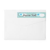 Heaven Sent Wrap rond Adresetiketten Blue (Achterkant)