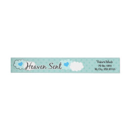 Heaven Sent Wrap rond Adresetiketten Blue