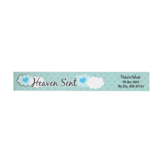 Heaven Sent Wrap rond Adresetiketten Blue (Individueel)