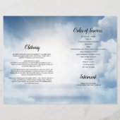 Heaven Sky Funeral Programme sjabloon (Achterkant)