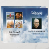 Heaven Sky Funeral Programme sjabloon (Voorkant / Achterkant)