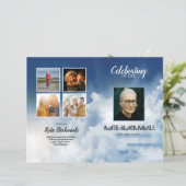 Heaven Sky Funeral Programme sjabloon (Staand voorkant)