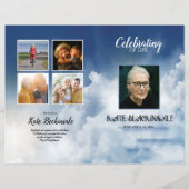 Heaven Sky Funeral Programme sjabloon (Voorkant)