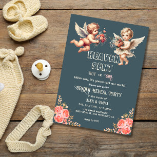 Heaven stuurde Angelic Gender Reveal Kaart