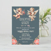  Heaven stuurde Angelic Gender Reveal Kaart (Staand voorkant)