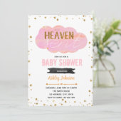 Heaven stuurde baby shower-uitnodiging kaart (Staand voorkant)