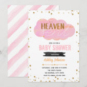 Heaven stuurde baby shower-uitnodiging kaart (Voorkant / Achterkant)