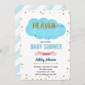 Heaven stuurde baby shower-uitnodiging kaart (Voorkant / Achterkant)