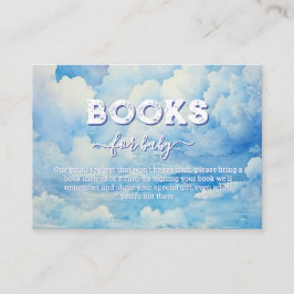 Heaven stuurde Boy Baby shower Books voor Baby Informatiekaartje