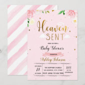 Heaven stuurde haar babymeisje uitnodiging (Voorkant / Achterkant)