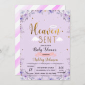 Heaven stuurde haar paarse uitnodiging (Voorkant / Achterkant)