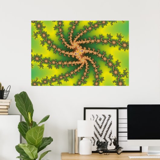 Heaven Twist - Fractal Poster (Thuiskantoor)