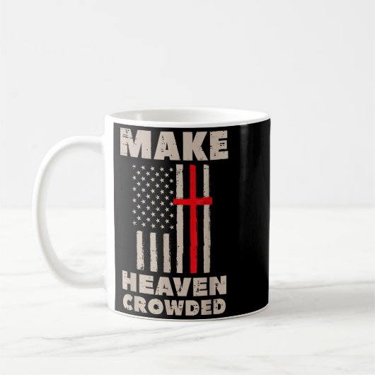 Heaven Us Flag Patriotic Christian Religious God J Koffiemok (Links)