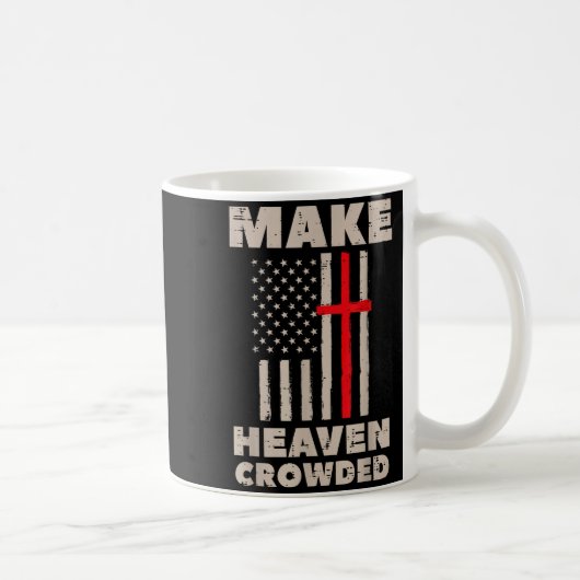 Heaven Us Flag Patriotic Christian Religious God J Koffiemok (Rechts)