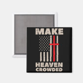 Heaven Us Flag Patriotic Christian Religious God J Magneet (Voorkant / Achterkant)