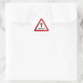 Heaven Warning Sign Ronde Sticker (Tas)