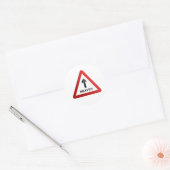 Heaven Warning Sign Ronde Sticker (Envelop)