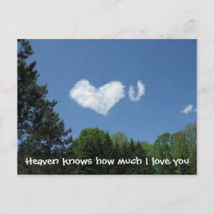 Heaven weet hoeveel ik van je hou briefkaart