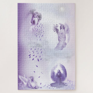 Heavenly Amethyst Angels in Rest Legpuzzel