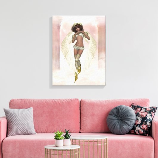 Heavenly Angel Beauful Angel 2 Kort Canvas (Insitu (Woonkamer))