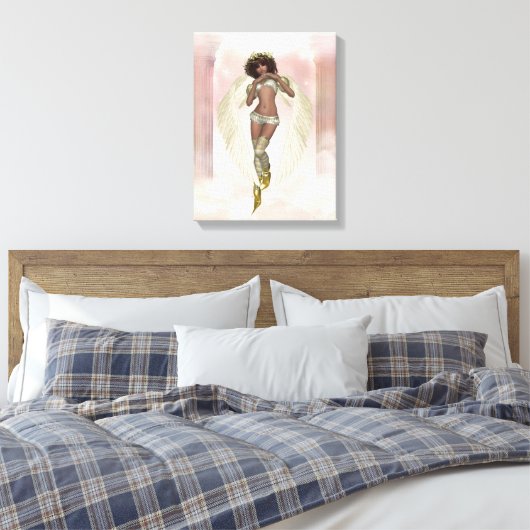 Heavenly Angel Beauful Angel 2 Kort Canvas (Insitu (Slaapkamer))