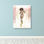 Heavenly Angel Beauful Angel 2 Kort Canvas Afdruk (Insitu (Houten vloer))