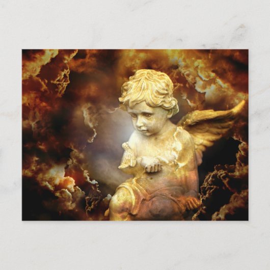 Heavenly Angel Cherub Briefkaart (Voorkant)