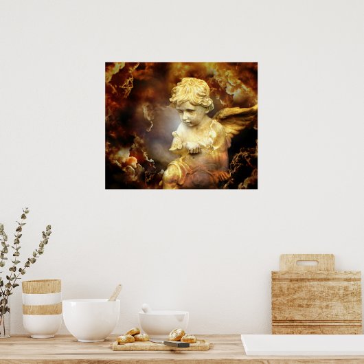 Heavenly Angel Cherub Poster (Keuken)