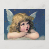 Heavenly angel daydreaming on a cloud in the sky briefkaart (Voorkant)