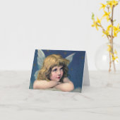 Heavenly angel daydreaming on a cloud in the sky kaart (Gele Bloem)