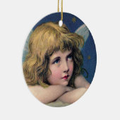 Heavenly angel daydreaming on a cloud in the sky keramisch ornament (Rechts)