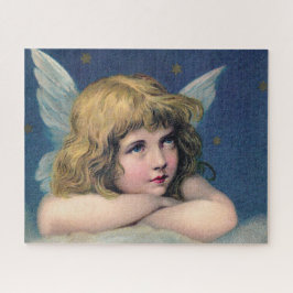 Heavenly angel daydreaming on a cloud in the sky legpuzzel
