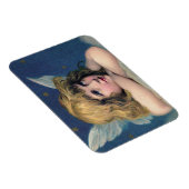 Heavenly angel daydreaming on a cloud in the sky magneet (Rechterzijde)