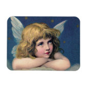 Heavenly angel daydreaming on a cloud in the sky magneet (Horizontaal)