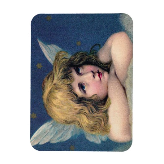 Heavenly angel daydreaming on a cloud in the sky magneet (Verticaal)