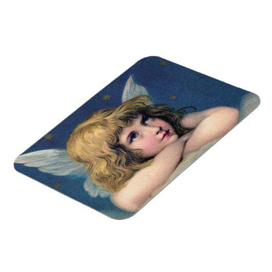 Heavenly angel daydreaming on a cloud in the sky magneet (Linkerzijde)