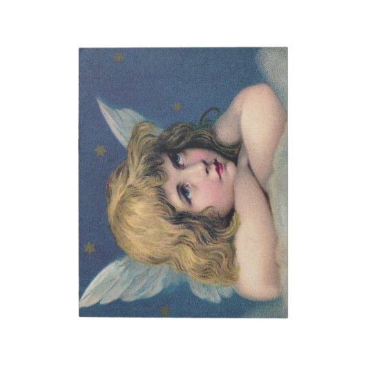 Heavenly angel daydreaming on a cloud in the sky notitieblok (Linkerzijde)