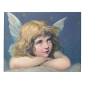 Heavenly angel daydreaming on a cloud in the sky notitieblok (Voorkant)