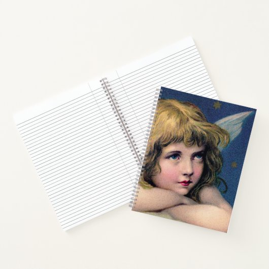 Heavenly angel daydreaming on a cloud in the sky notitieboek (Binnen)