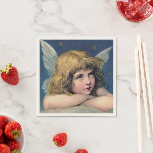 Heavenly angel daydreaming on a cloud in the sky servet (Insitu)