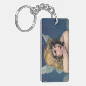 Heavenly angel daydreaming on a cloud in the sky sleutelhanger (Voorkant Links)