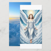 Heavenly Angel Flat Vakantie Kaart (Voorkant / Achterkant)