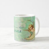 Heavenly Angel - Gepersonaliseerd groen Koffiemok (Voorkant rechts)