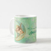 Heavenly Angel - Gepersonaliseerd groen Koffiemok (Voorkant links)